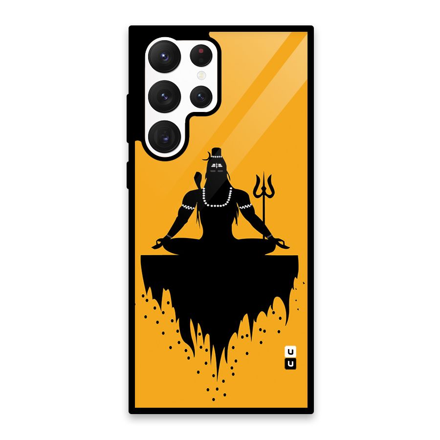 Shiva Meditation Glass Back Case for Galaxy S22 Ultra 5G