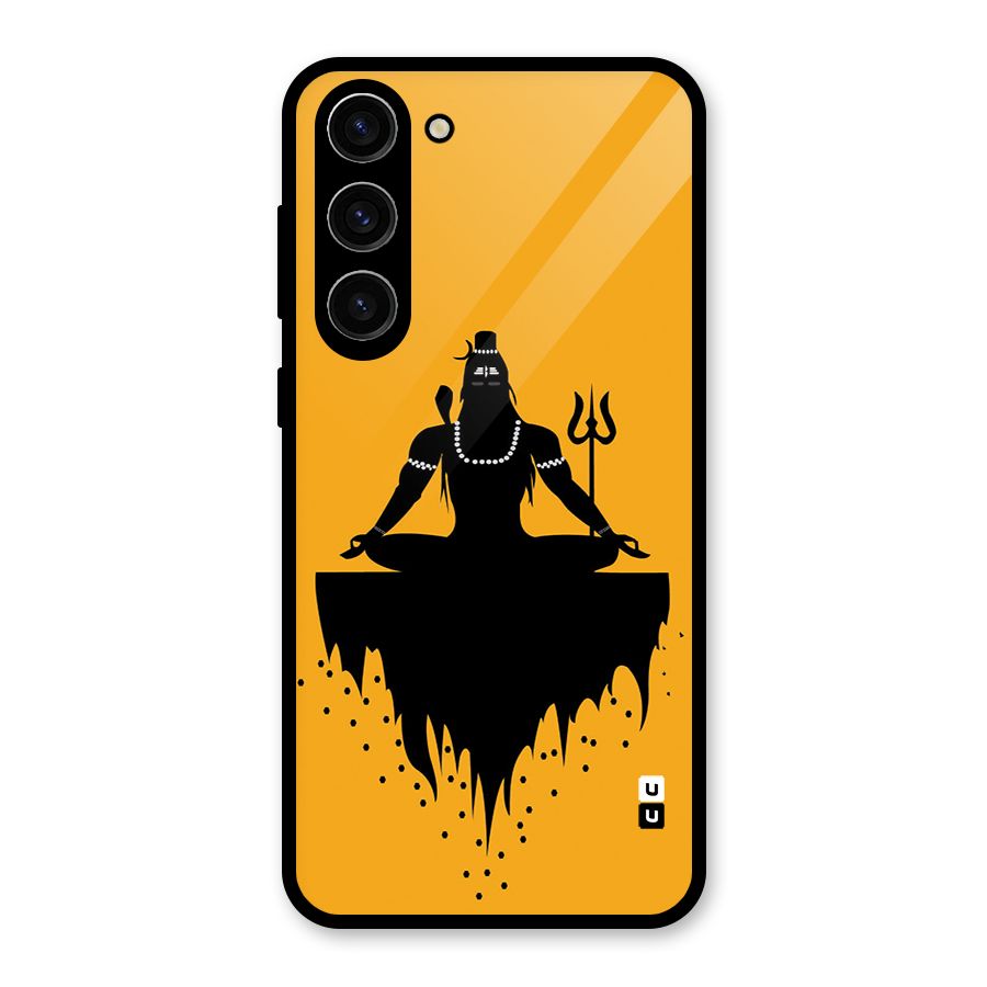 Shiva Meditation Glass Back Case for Galaxy S23 Plus