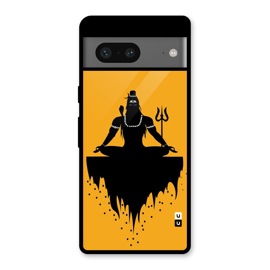 Shiva Meditation Glass Back Case for Google Pixel 7