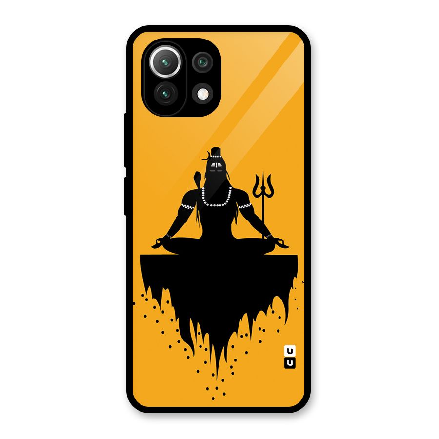Shiva Meditation Glass Back Case for Mi 11 Lite