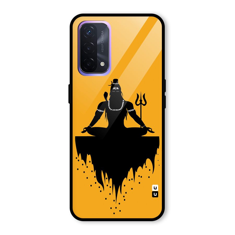 Shiva Meditation Glass Back Case for Oppo A74 5G