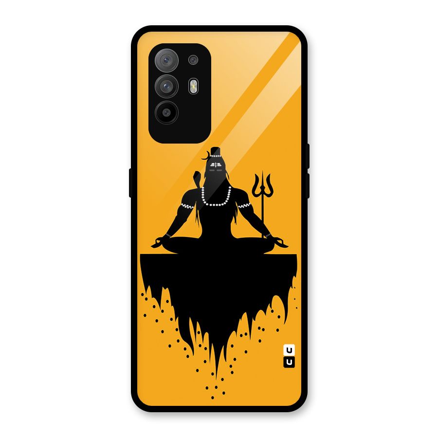 Shiva Meditation Glass Back Case for Oppo F19 Pro Plus 5G