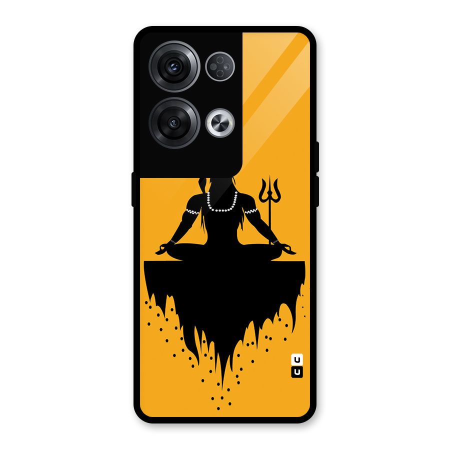 Shiva Meditation Glass Back Case for Oppo Reno8 Pro 5G