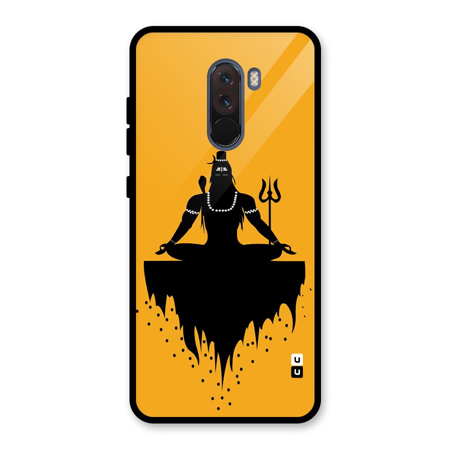 Shiva Meditation Glass Back Case for Poco F1