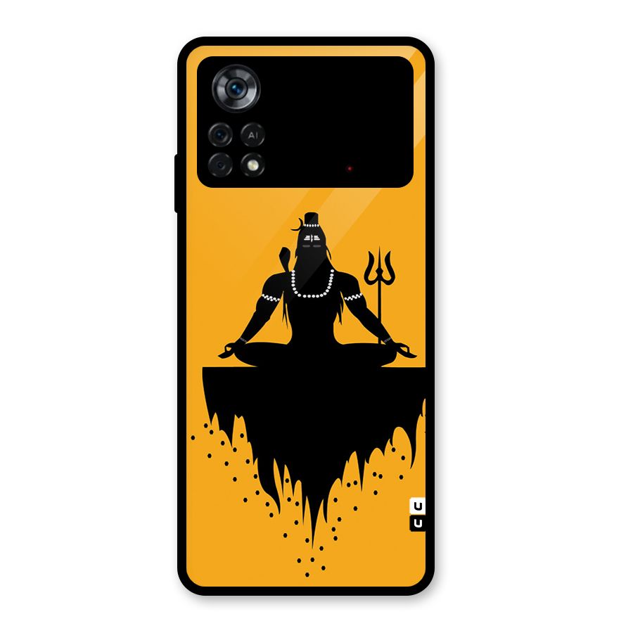 Shiva Meditation Glass Back Case for Poco X4 Pro 5G