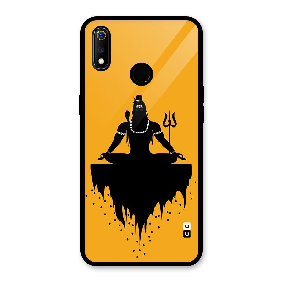 Shiva Meditation Glass Back Case for Realme 3