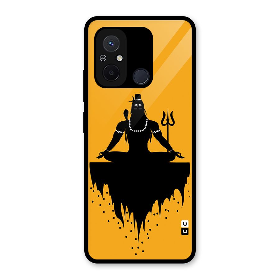 Shiva Meditation Glass Back Case for Redmi 12C