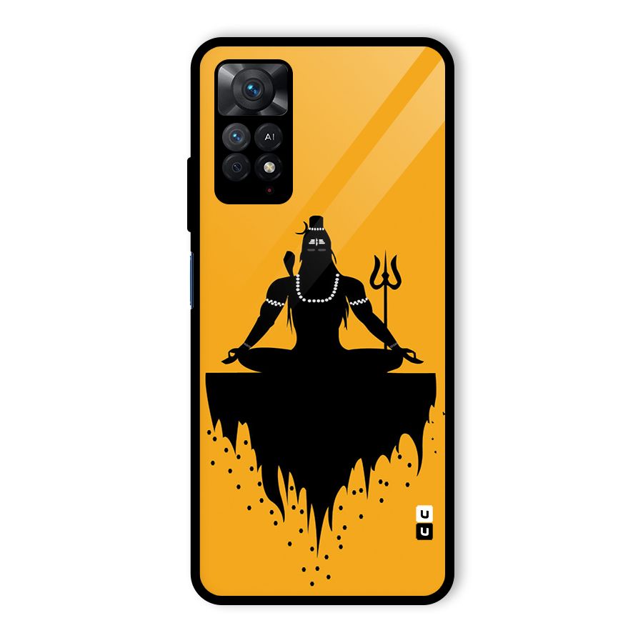Shiva Meditation Glass Back Case for Redmi Note 11 Pro