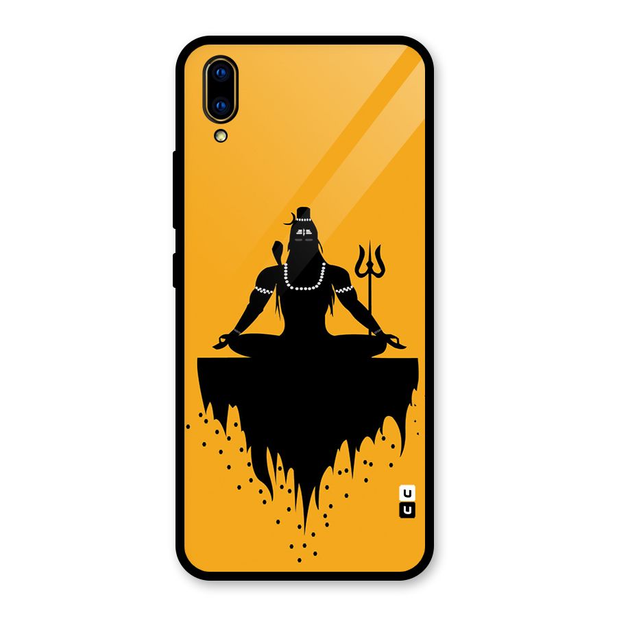 Shiva Meditation Glass Back Case for Vivo V11 Pro
