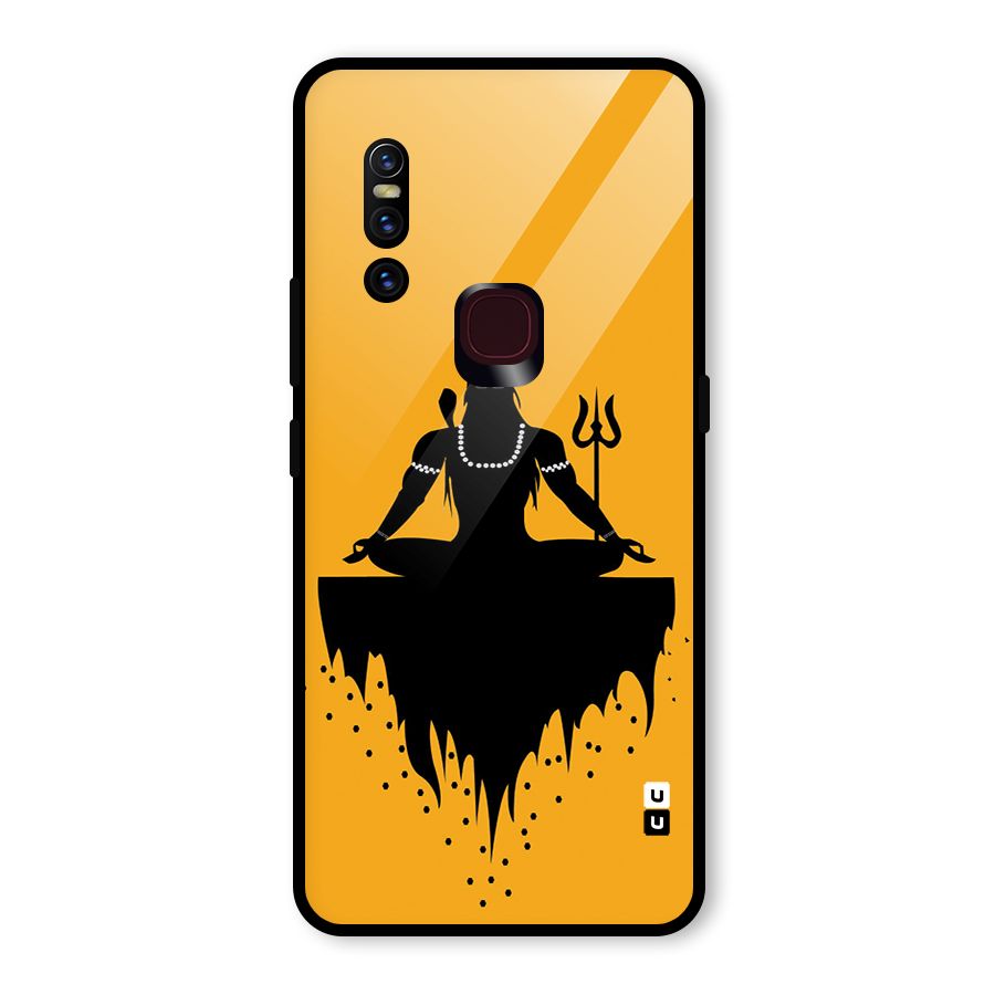 Shiva Meditation Glass Back Case for Vivo V15