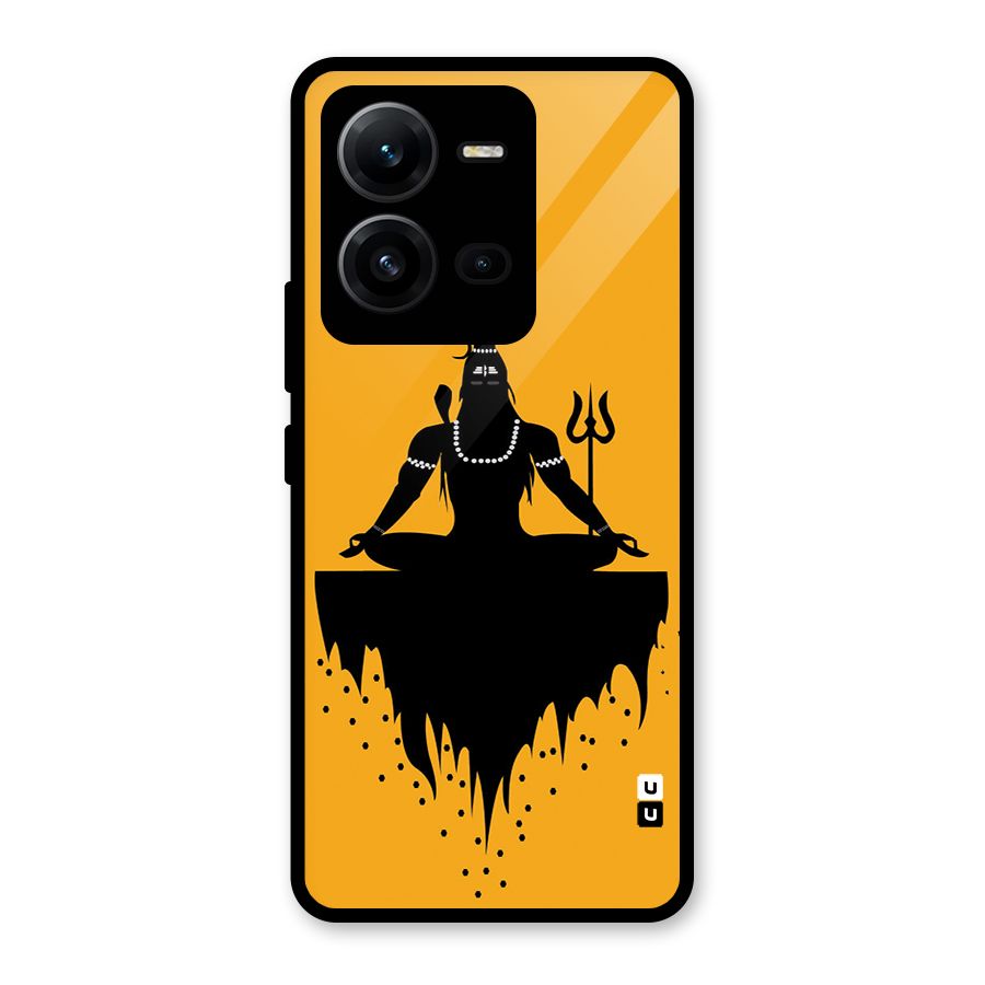 Shiva Meditation Glass Back Case for Vivo V25