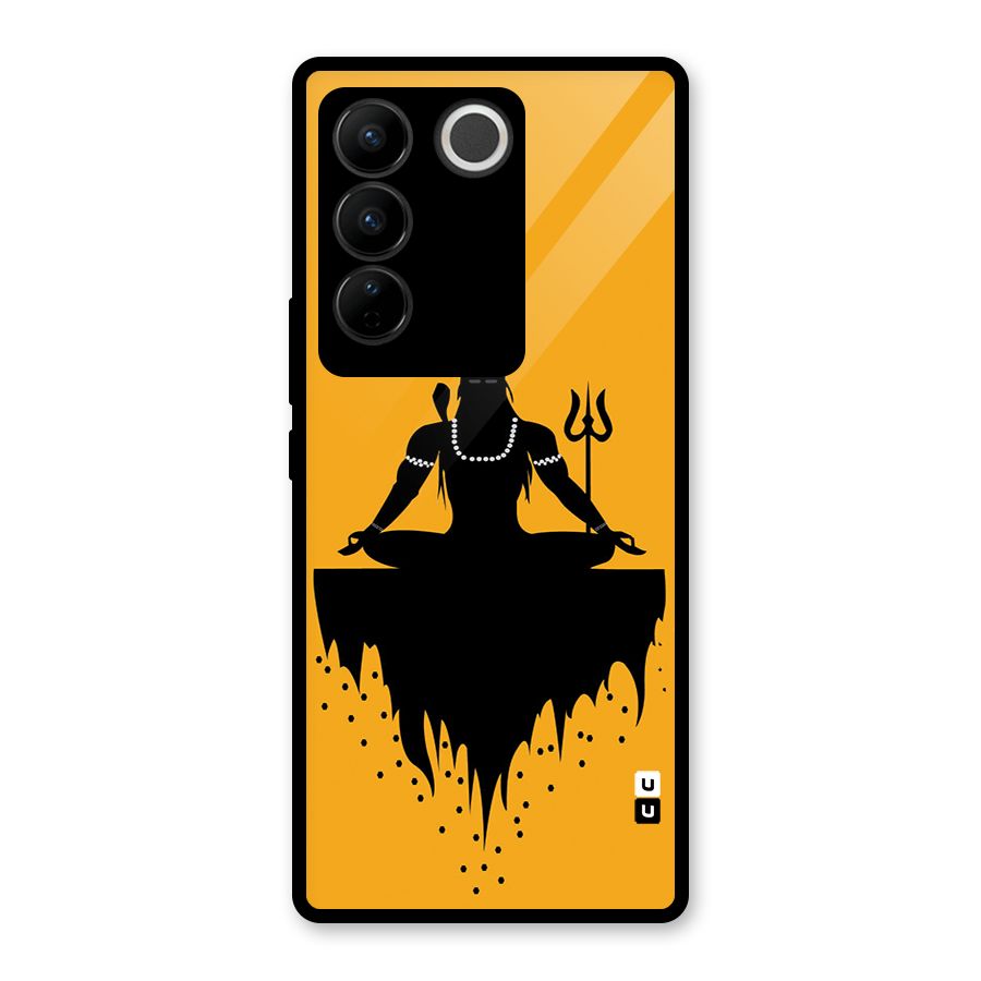 Shiva Meditation Glass Back Case for Vivo V27