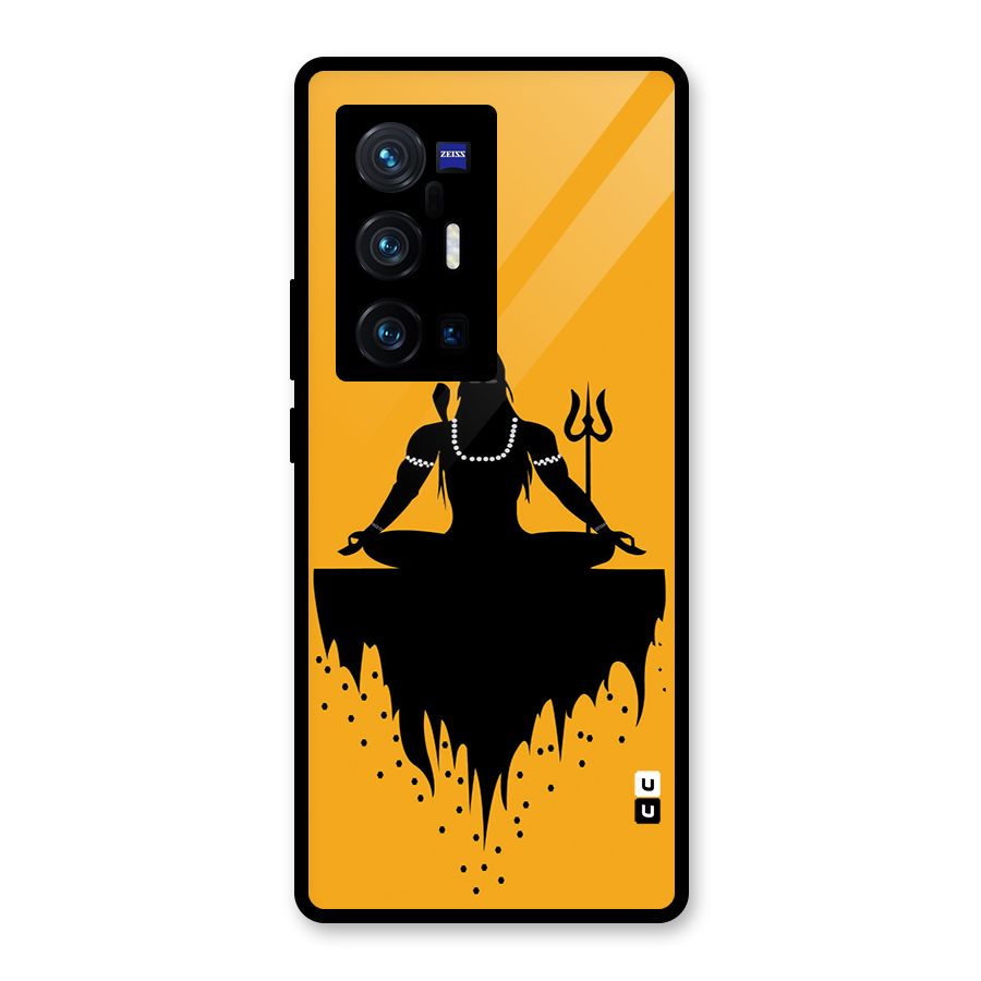 Shiva Meditation Glass Back Case for Vivo X70 Pro Plus
