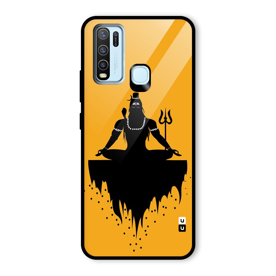 Shiva Meditation Glass Back Case for Vivo Y30