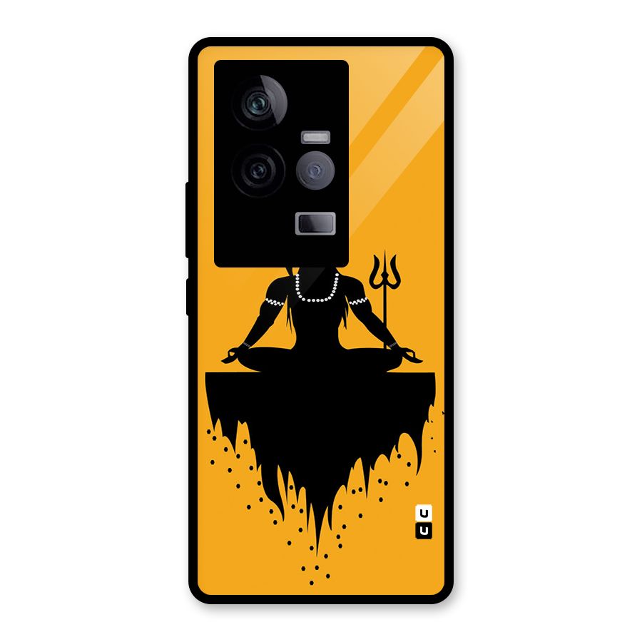 Shiva Meditation Glass Back Case for Vivo iQOO 11 5G