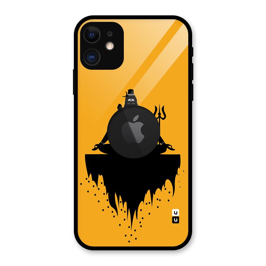 Shiva Meditation Glass Back Case for iPhone 11 Logo Cut