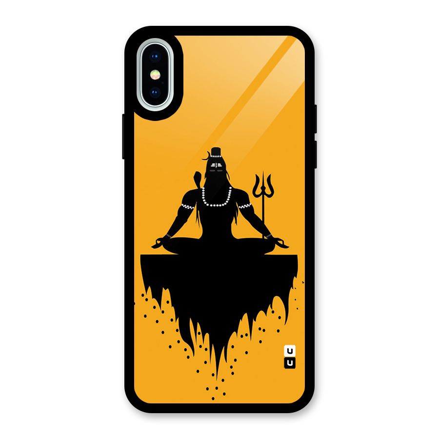 Shiva Meditation Glass Back Case for iPhone X