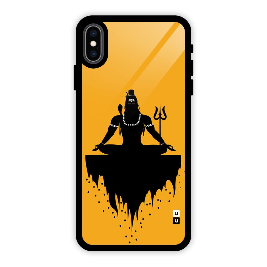Shiva Meditation Glass Back Case for iPhone XS Max