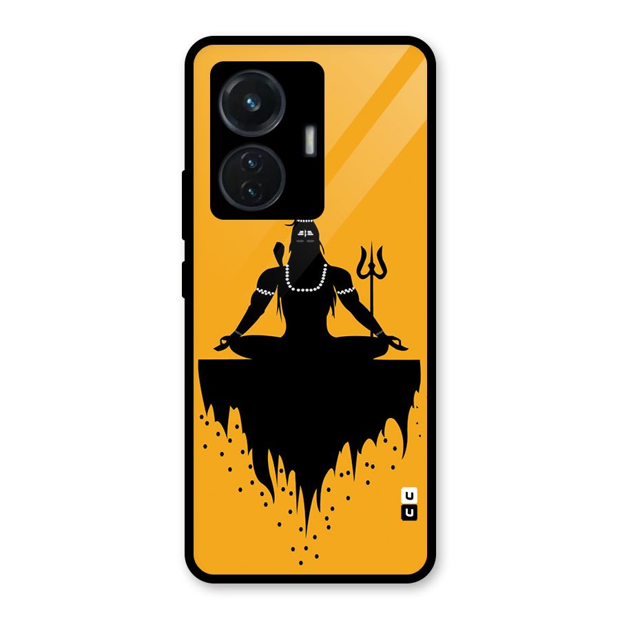 Shiva Meditation Glass Back Case for iQOO Z6 44W