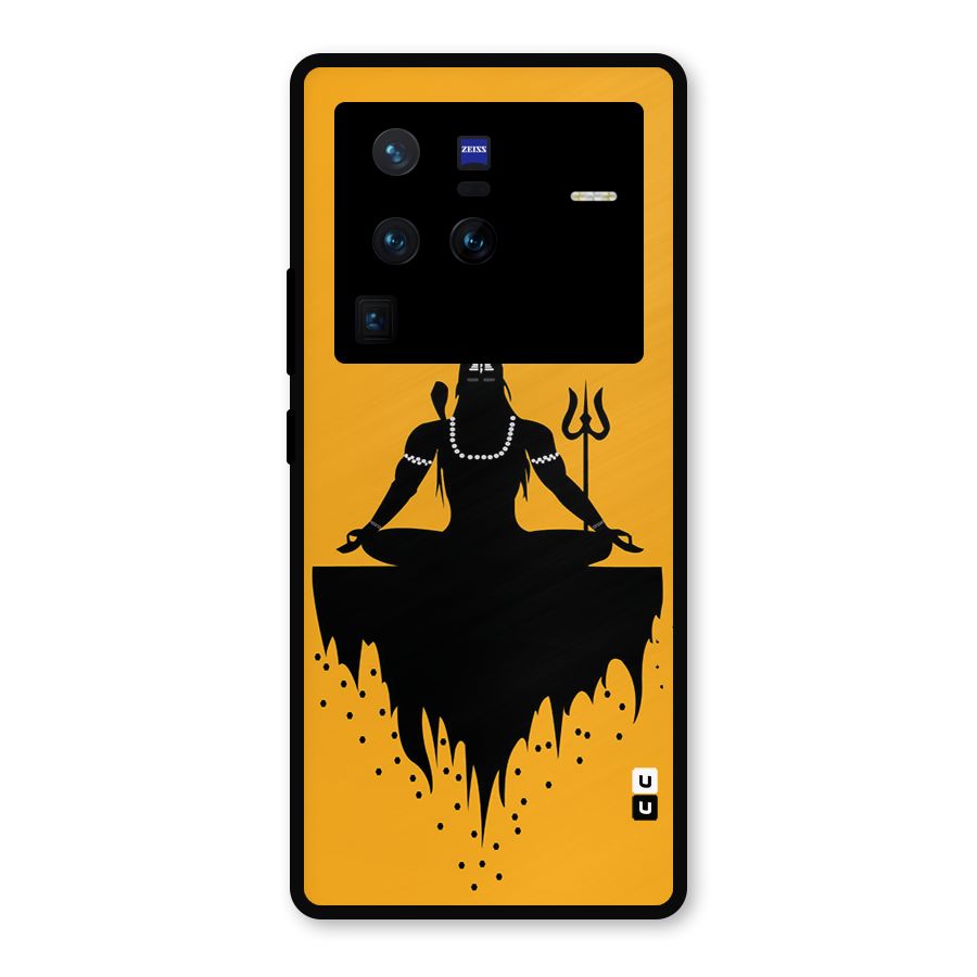 Shiva Meditation Metal Back Case for Vivo X80 Pro