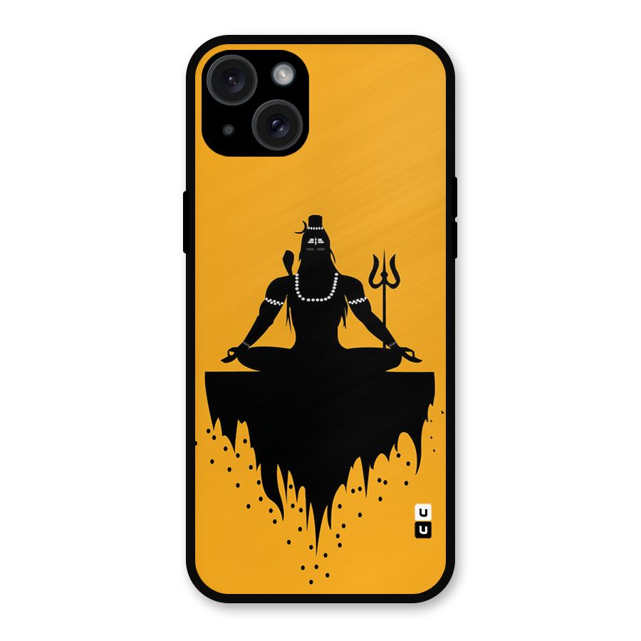 Shiva Meditation Metal Back Case for iPhone 15 Plus