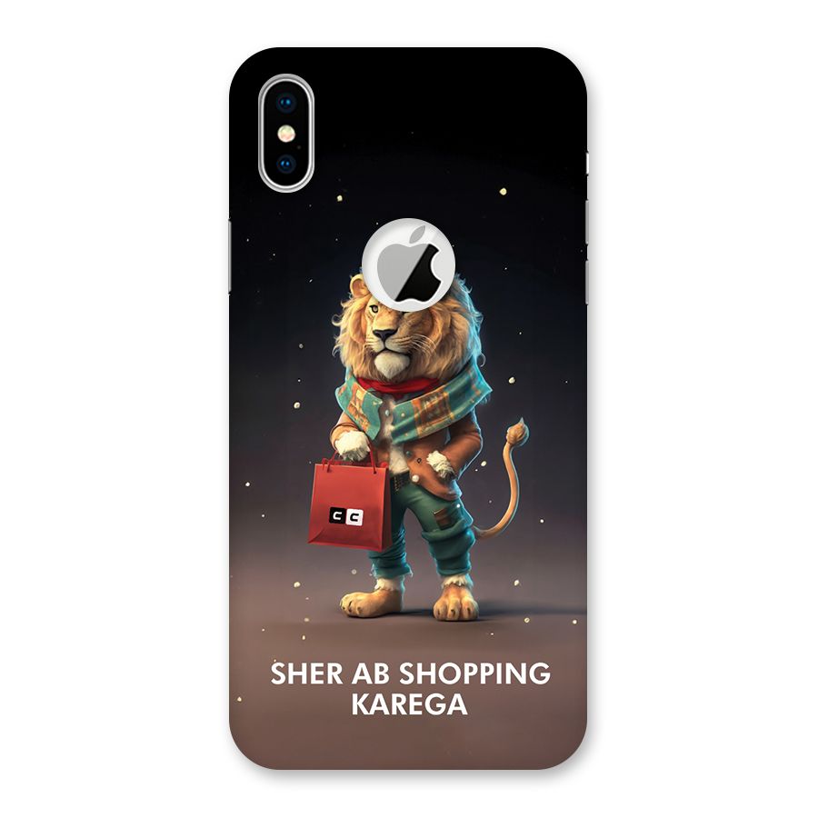 Shopping Sher Back Case for iPhone XS Logo Cut