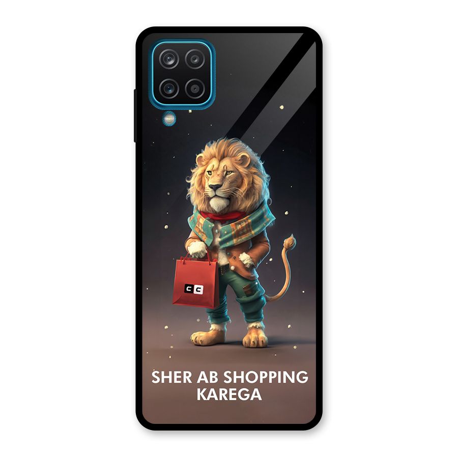 Shopping Sher Glass Back Case for Galaxy A12
