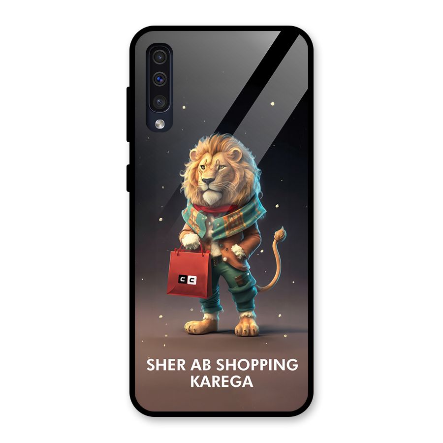Shopping Sher Glass Back Case for Galaxy A50