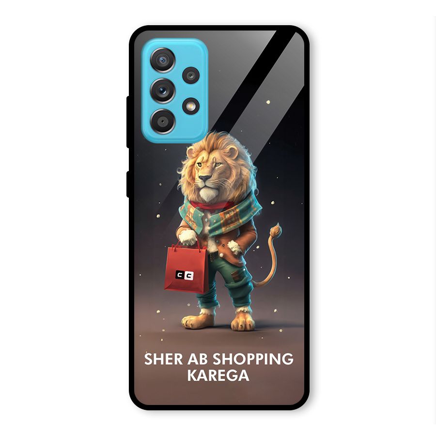 Shopping Sher Glass Back Case for Galaxy A52s 5G