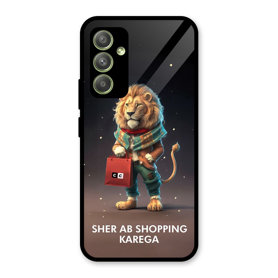 Shopping Sher Glass Back Case for Galaxy A54
