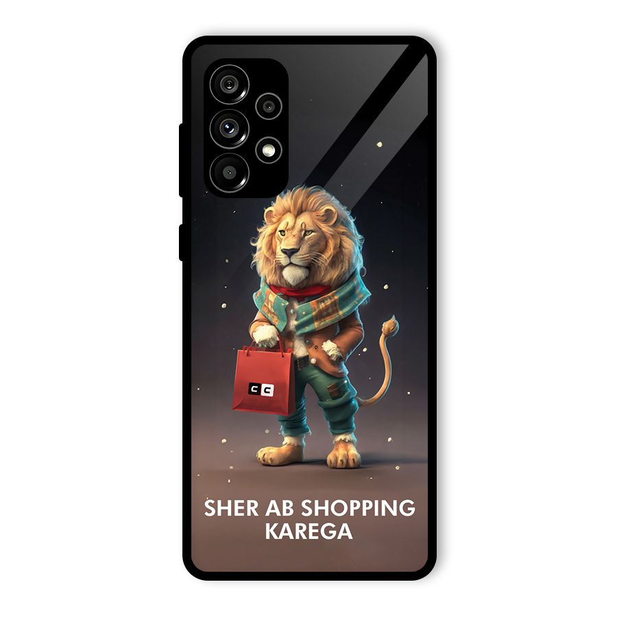 Shopping Sher Glass Back Case for Galaxy A73 5G
