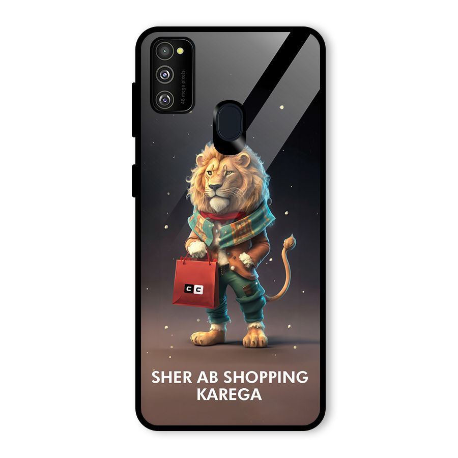 Shopping Sher Glass Back Case for Galaxy M30s