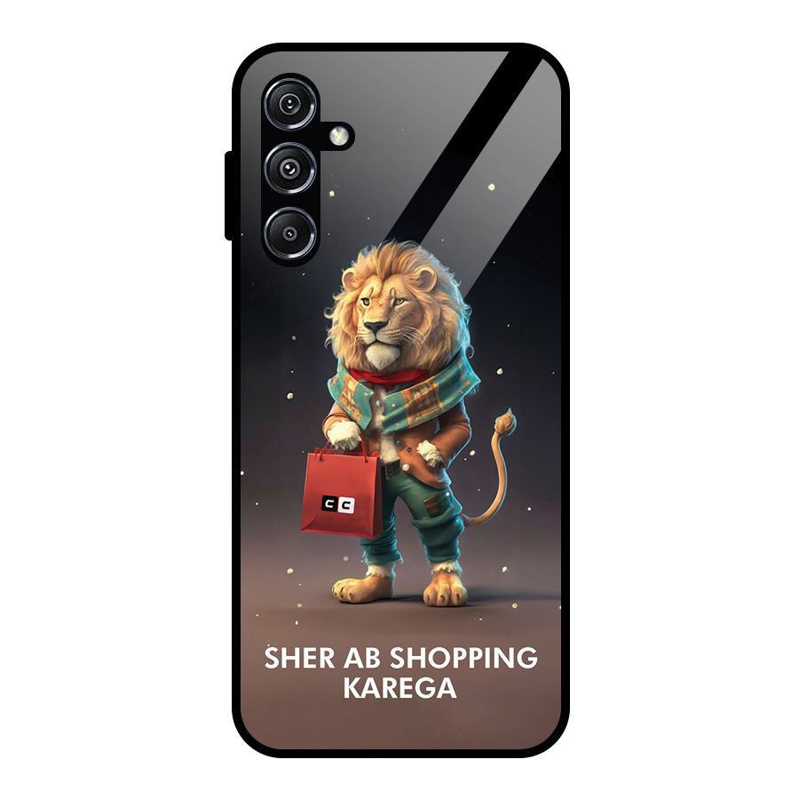 Shopping Sher Glass Back Case for Galaxy M34 5G