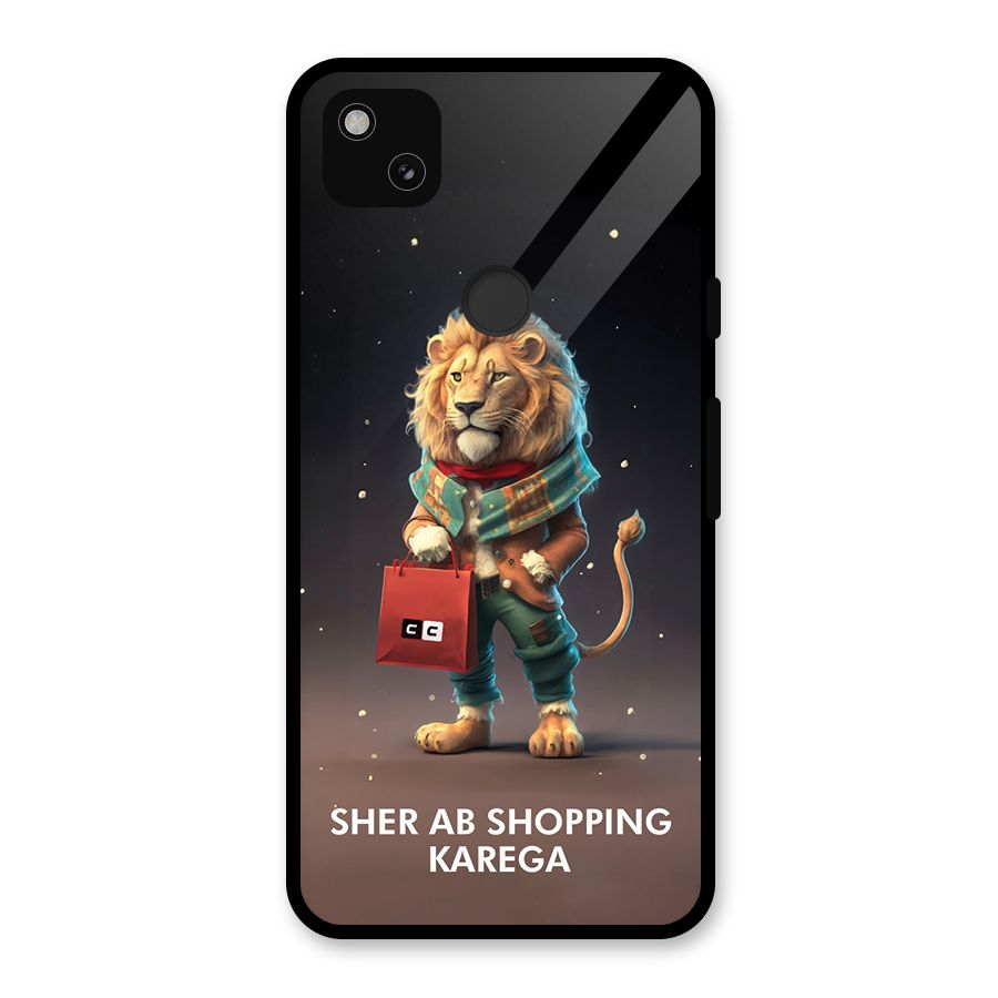 Shopping Sher Glass Back Case for Google Pixel 4a