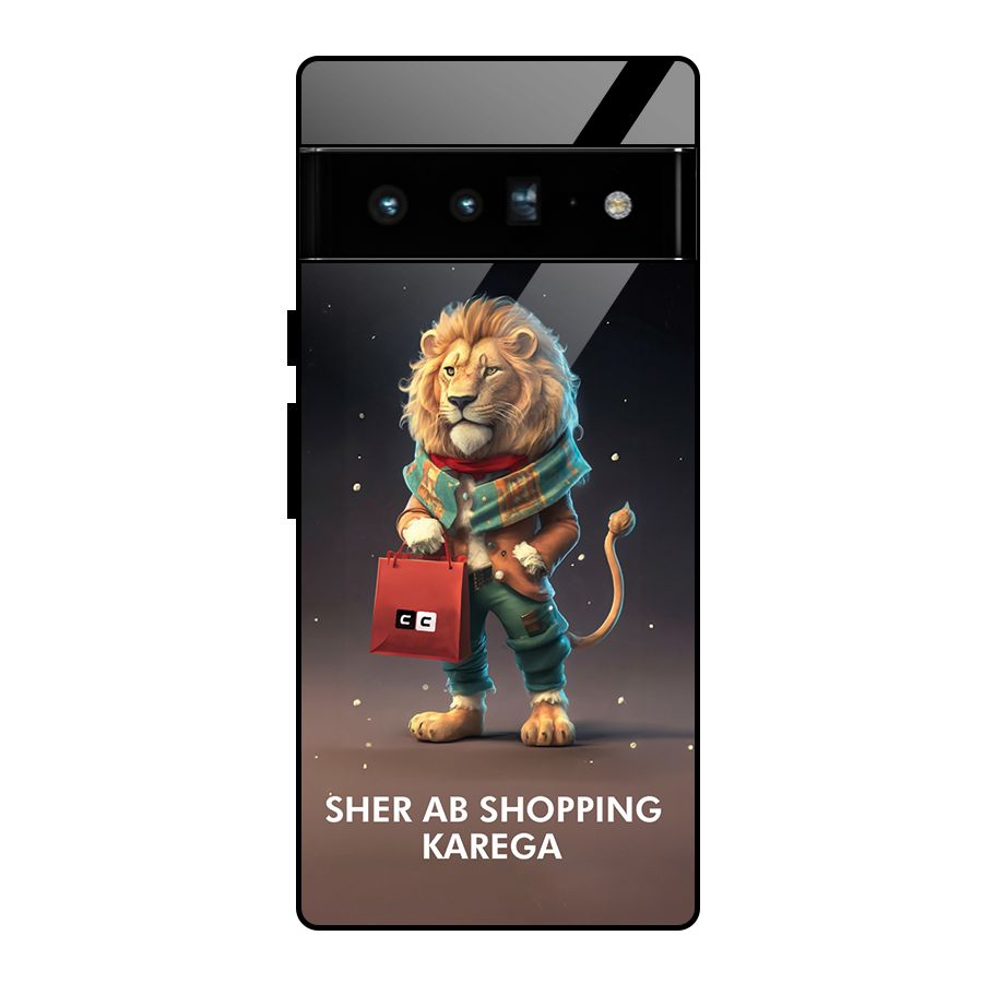 Shopping Sher Glass Back Case for Google Pixel 6 Pro