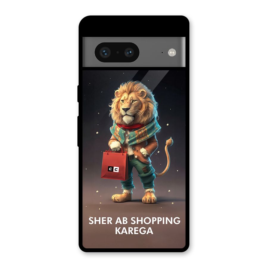 Shopping Sher Glass Back Case for Google Pixel 7