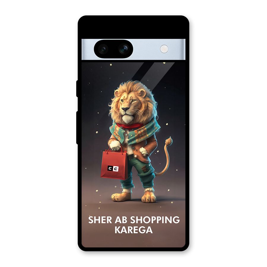 Shopping Sher Glass Back Case for Google Pixel 7a
