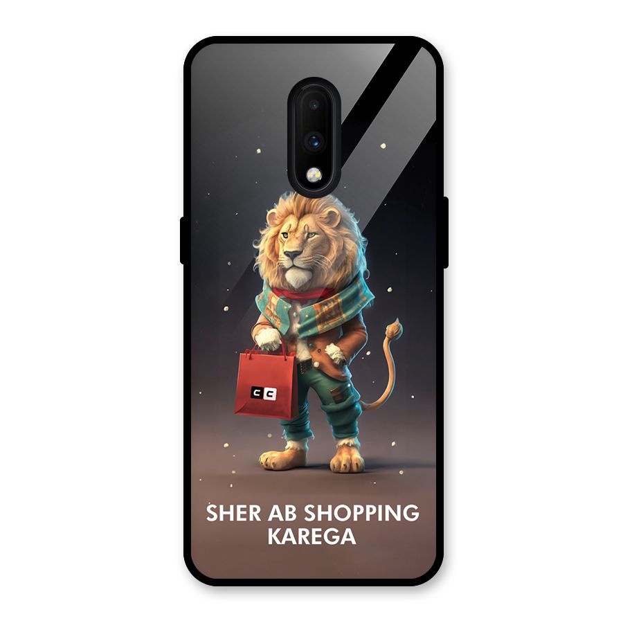 Shopping Sher Glass Back Case for OnePlus 7
