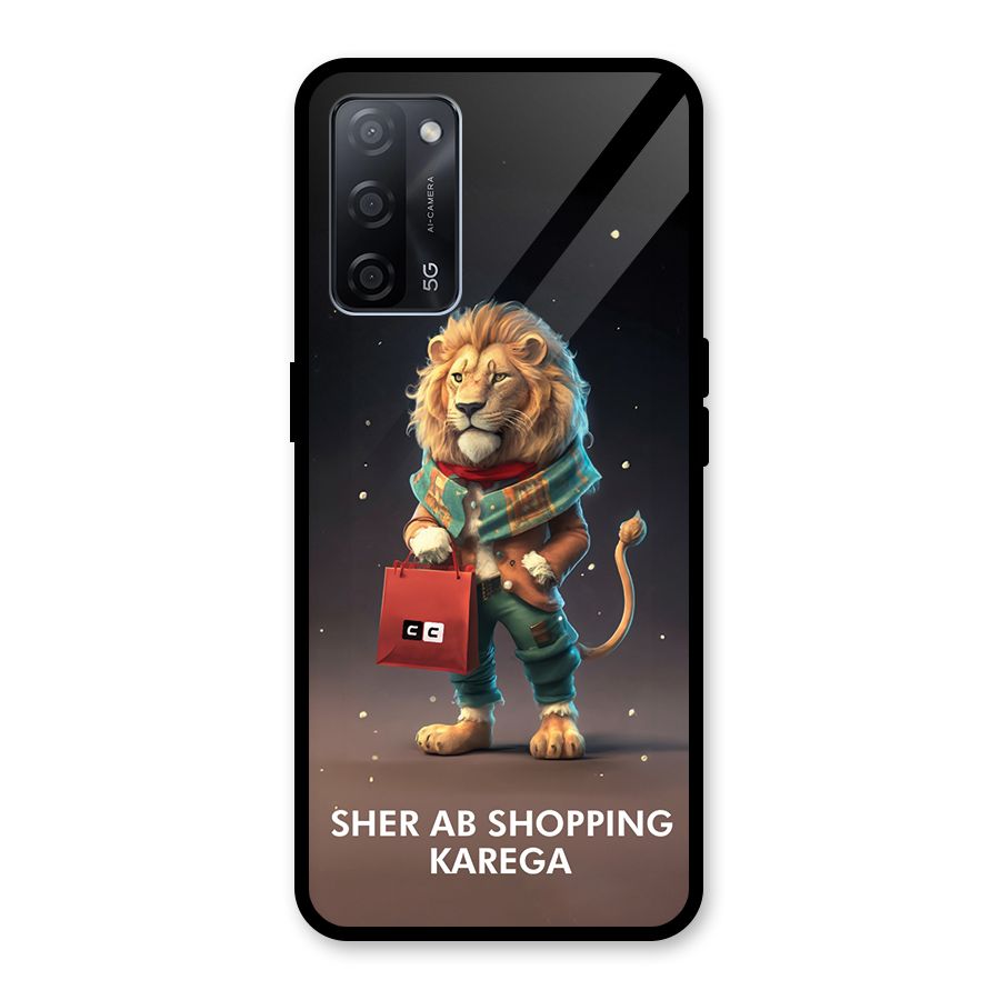 Shopping Sher Glass Back Case for Oppo A53s 5G