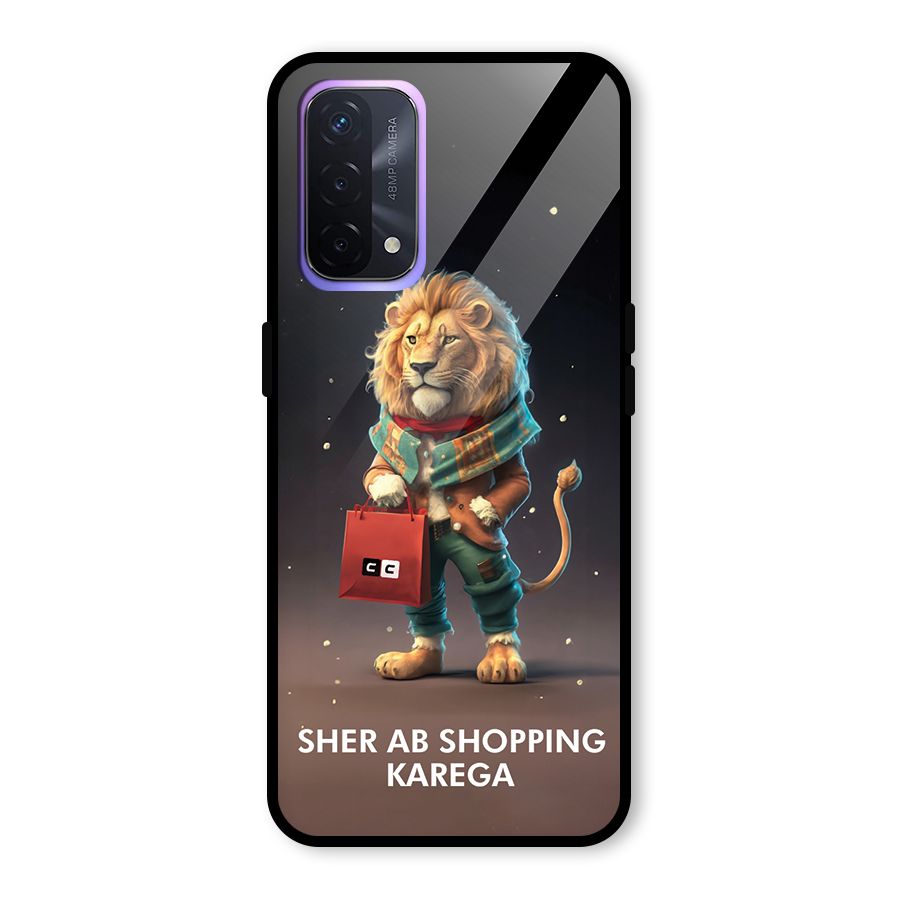 Shopping Sher Glass Back Case for Oppo A74 5G