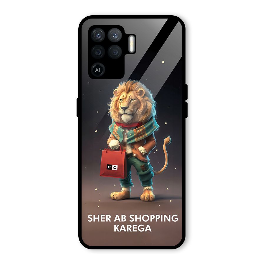 Shopping Sher Glass Back Case for Oppo F19 Pro