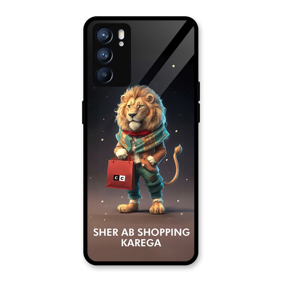 Shopping Sher Glass Back Case for Oppo Reno6 5G