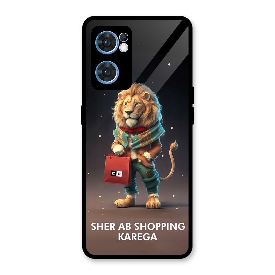 Shopping Sher Glass Back Case for Oppo Reno7 5G