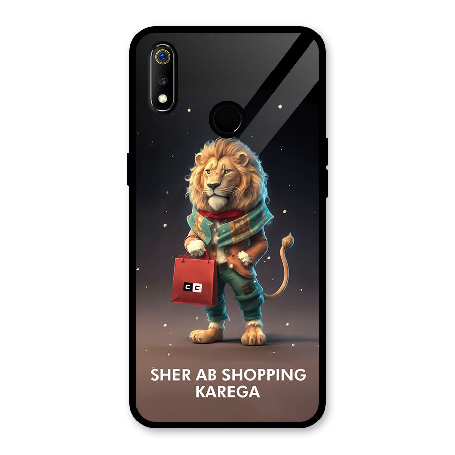 Shopping Sher Glass Back Case for Realme 3i