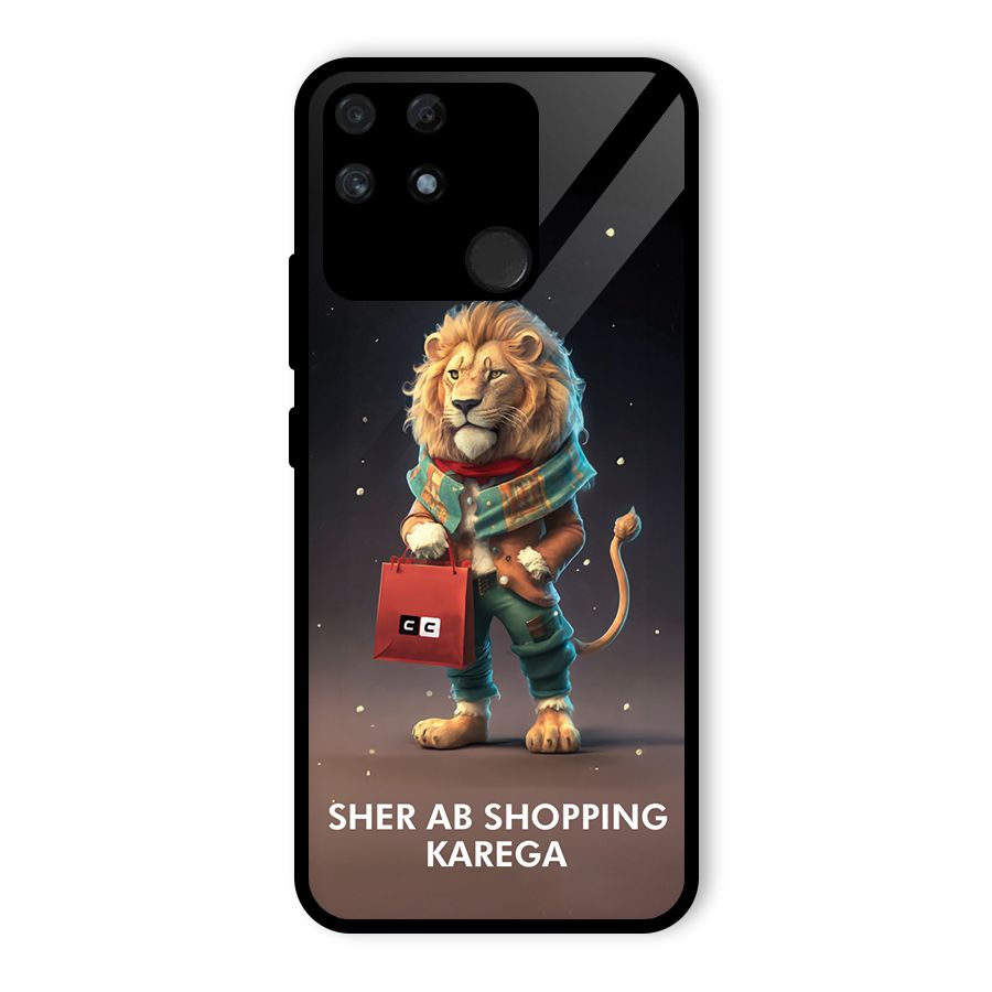 Shopping Sher Glass Back Case for Realme Narzo 50A