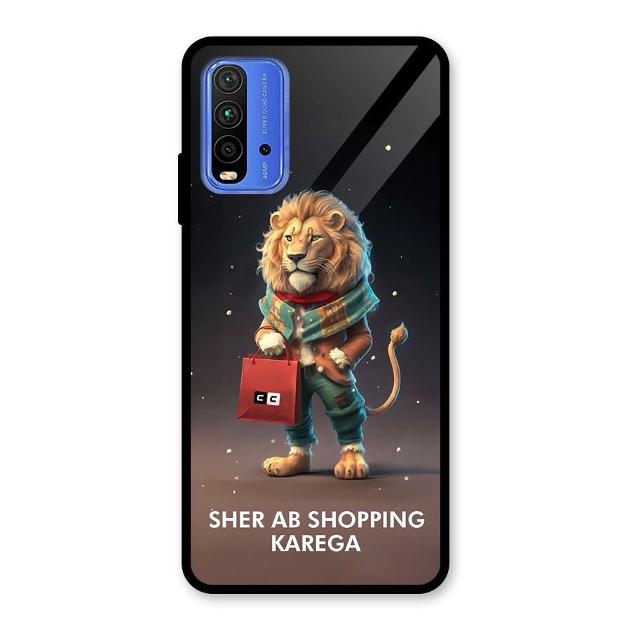 Shopping Sher Glass Back Case for Redmi 9 Power