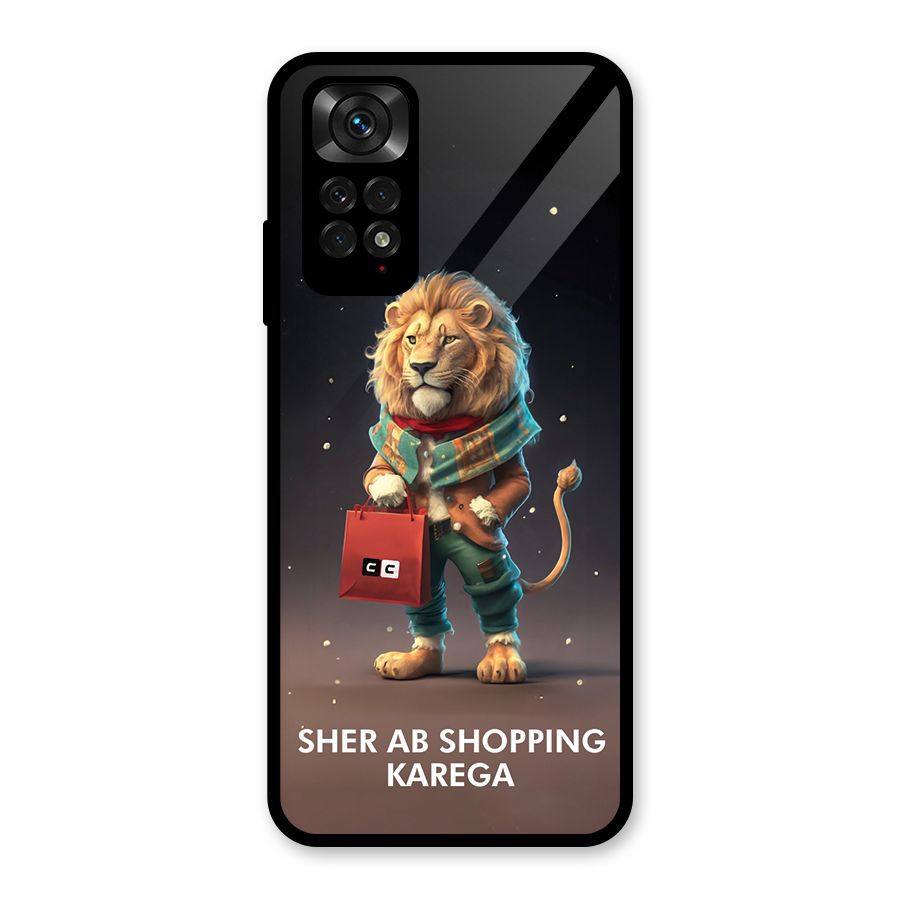 Shopping Sher Glass Back Case for Redmi Note 11S