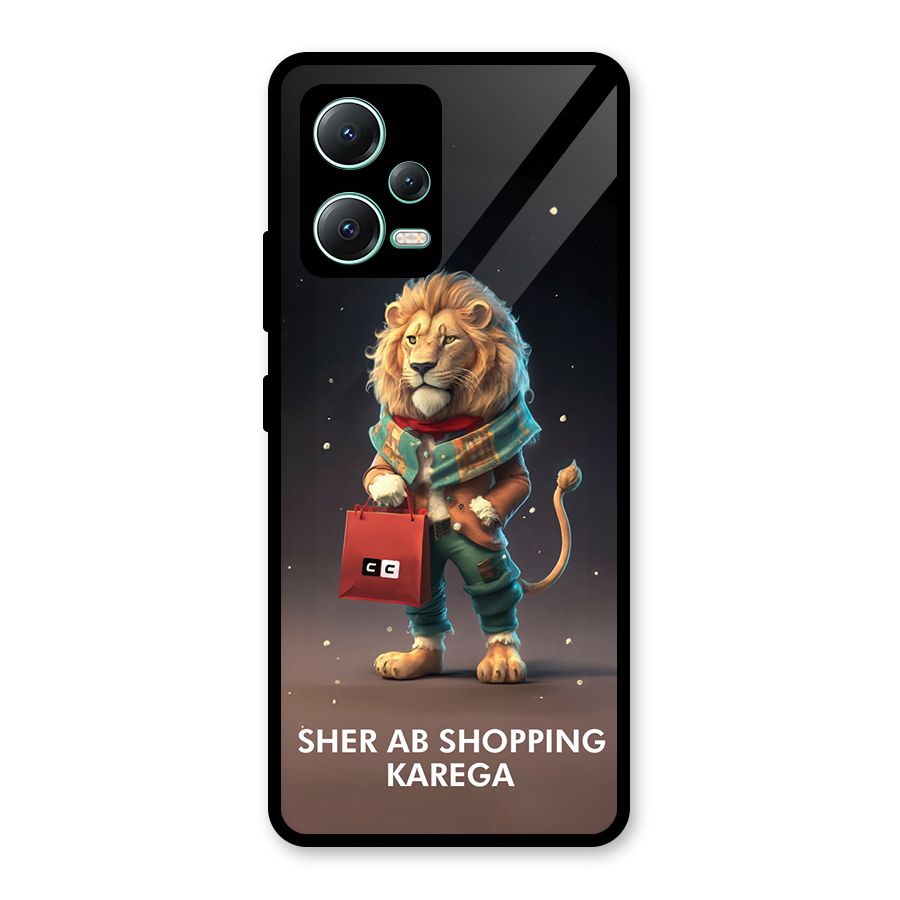 Shopping Sher Glass Back Case for Redmi Note 12 5G