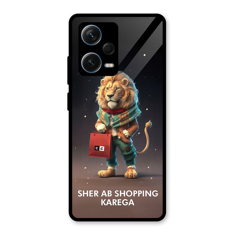 Shopping Sher Glass Back Case for Redmi Note 12 Pro Plus 5G