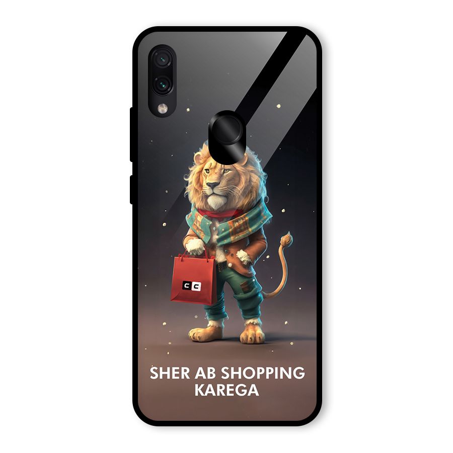 Shopping Sher Glass Back Case for Redmi Note 7